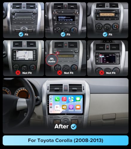 9" Linux CarPlay Car Stereo for Toyota Corolla 2008-2013 (Non-JBL)