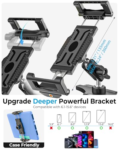 Metal Car CD Slot Tablet Mount Sturdy for 6.1-15.6" Tablet with case
