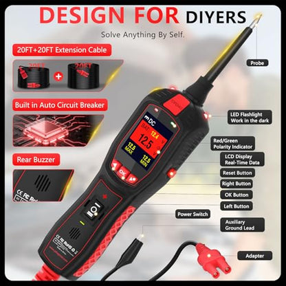 Electrical Tester for 6V-30V Cars, Short Circuit Breaker Finder Tool, Automotive Circuit Tester, Voltage Tester, P150 - style: P150