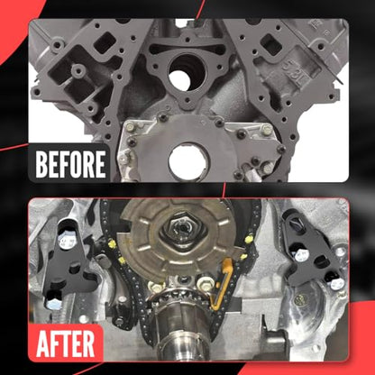 2Pcs Oil Pump Alignment Tool,Billet Aluminium Oil Pump Guide Kit Tool Cam Swap Pickup Tube Girdle Brace Hold Down Installation Engines Tool for Gen V Lt1 Lt4 Lt5 L83 L86 L87 Engines (BLACK) - color: BLACK