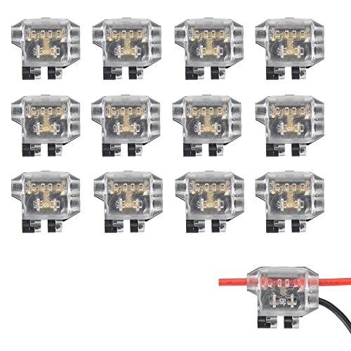 Low Voltage Wire Connector, Quick Wire Splice Connector, 3 Way T Tap Solderless Wire Connectors, Ideal for LED Lighting, and Automotive, Fit 24-18 AWG Wires 12 Pack - style: Y3 3 Way 1 Pin 12 Pack