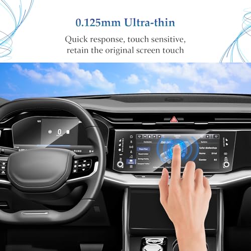 SKTU 4PCS for 2025 2026 Jeep Wagoneer S Screen Protector for 2025+ Jeep Wagoneer S (Limited/Launch Edition) 12.3-Inch Navigation & 10.25-Inch Dashboard Screen [Ultra Clear, Anti-Glare&Scratch] 2025 2026 Wagoneer S Accessories Nano Screen Protective Film -