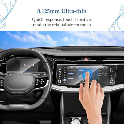 SKTU 4PCS for 2025 2026 Jeep Wagoneer S Screen Protector for 2025+ Jeep Wagoneer S (Limited/Launch Edition) 12.3-Inch Navigation & 10.25-Inch Dashboard Screen [Ultra Clear, Anti-Glare&Scratch] 2025 2026 Wagoneer S Accessories Nano Screen Protective Film -