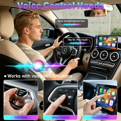 Wireless Carplay Adapter for iPhone Latest Upgrade，Play Plug & Play