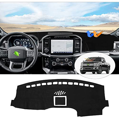 CARTIST Dash Cover Fits for Ford F-150 2015-2018 2019 2020 F150 Accessories, Dashboard Cover for F-150 Left Hand Driving Non-Slip (No HUD)(Not Fit 2018 F150 Dashboard Without Speaker in Center Bin) - size: Ford F-150 2015-2020