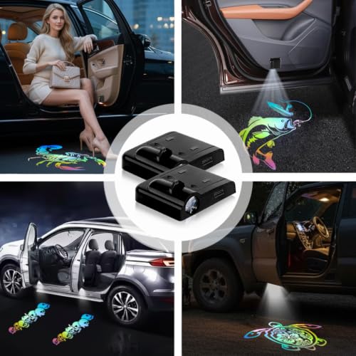 2PCS Skull Car Door Light Logo Projector LED Welcome Lamp - color: Skulls