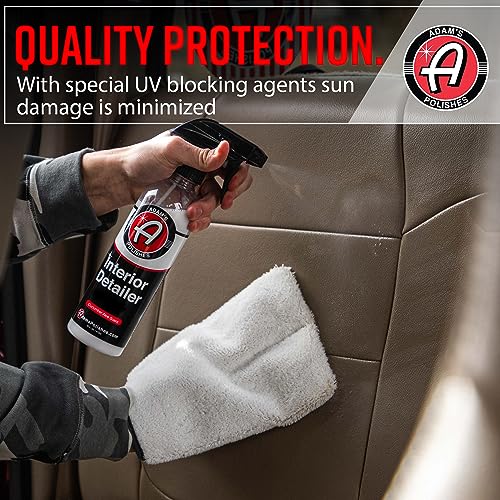 Adam's Polishes Interior Detailer 16 fl. oz (Cucumber Aloe) - Total Car Interior Cleaner, Protectant & Dressing | All Purpose Cleaner & Leather Conditioner | Vinyl, Dashboard, Screen, Seat Cleaner - size: 16 fl. oz