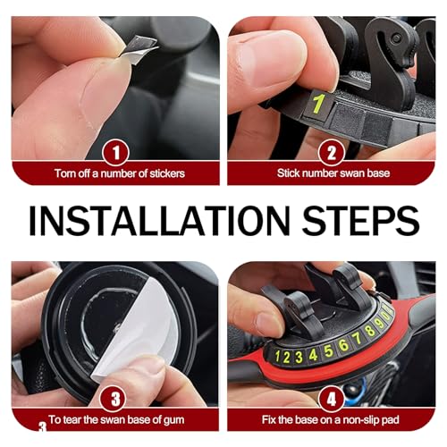1 PC Car Multi-Function Anti-Slip Pad, 9.45" x 7.48" 360 Degree Rotating Phone Holder Parking Number, Dashboard Anti-Scratch Storage Pad for Keys Sunglasses, Universal for Cars (Black #1)