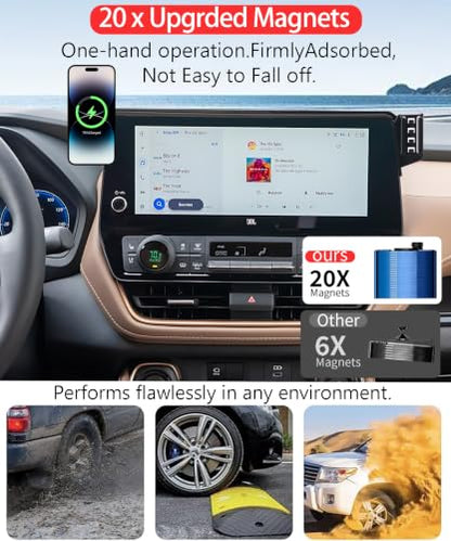 Car Phone Mount for Toyota Grand Highlander/Hybrid 2024-2026 Accessories - size: for 2024-2026 Toyota Grand Highlander(12.3 Inch)