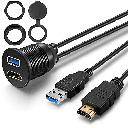 OBVIS USB3.0 and HDMI Panel Flush Mount Cable – (3 Feet) - size: 3 Feet