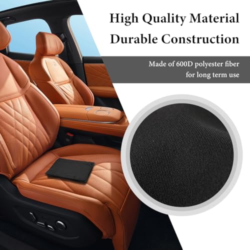 Car Registration and Insurance Holder, Glove Box Compartment Document Holder Owner Manual Case, Soft Zippered Pouch Multi-Pocket Glove Bag for Auto Insurance License Cards - color: Black