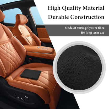 Car Registration and Insurance Holder, Glove Box Compartment Document Holder Owner Manual Case, Soft Zippered Pouch Multi-Pocket Glove Bag for Auto Insurance License Cards - color: Black