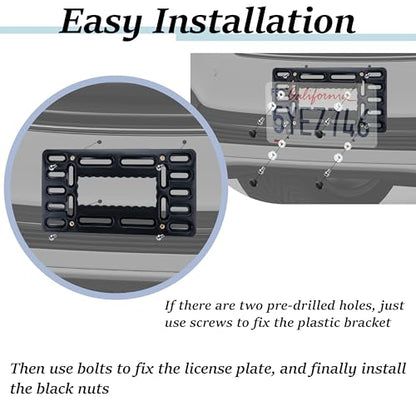 License Plate Bracket Holder, Front License Plate Frames, Universal Kit