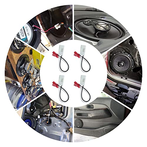 4 Pack Speaker Harness 72-6514 Door Speaker Replacement Wire Harness - style: 72-6514