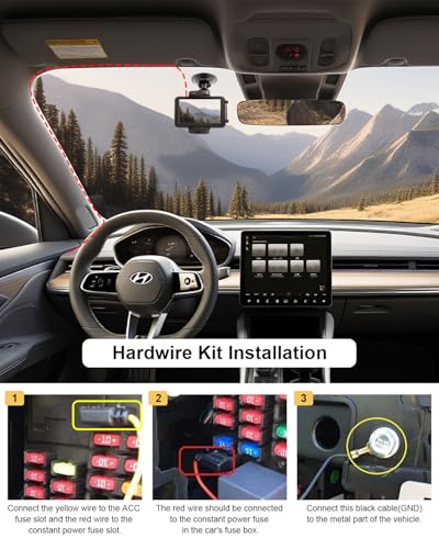 Dash Cam Hardwire Kit with Full Set Circuit Fuse Tap