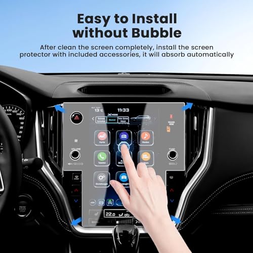 Canvcle Screen Protector for 2020-2025 Su-baru Outback Legacy, 11.6 Inch Touch Screen Protector Tempered Glass Navigation Display Screen Cover Infotainment Protective Film - size: 2020-Present Outback Legacy 11.6 Inch