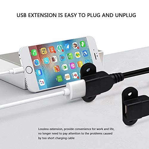 QiCheng&LYS USB 2.0 Male to Dual Female Charging Extension Cable, Furniture nightstand USB Charging Port, Panel Mount Cable with Screw Hole 5ft (1pc 1.5m Cables and adapters) - color: 1 pcs Dual Female 1.5m with Adapters
