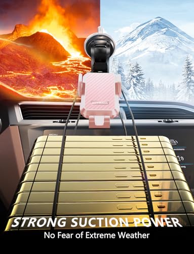 JOYMASS Wireless Car Charger, Phone Holders for Your Car, 15W Auto Clamping Phone Mount Car Accessories for iPhone 16 15 14 13 12 Mini Pro Max 11, Samsung Galaxy S24 Ultra S23 S22+ Note 20, etc-Pink - color: PINK