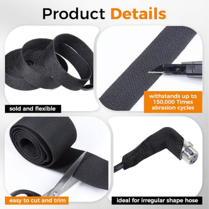 2:1 Ratio Automotive Heat Shrink Braided Sleeving 1''-8ft - size: 1"-8ft