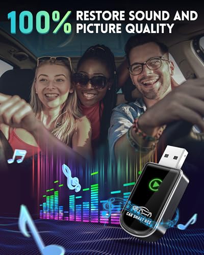 Amzfeel Wireless Carplay Adapter for Apple iPhone, Mini Bluetooth Dongle Convert Factory Wired to Wireless Car Play Plug & Play Auto Connect, Low Latency, GPS for iOS 10+ & Cars 2015+ (Brushed Gery)