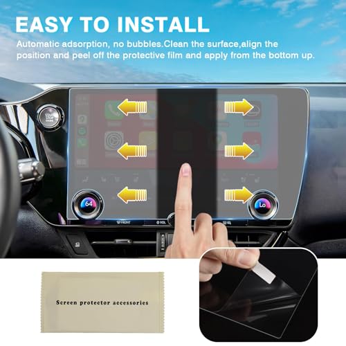 Karltys Upgrade 2 Pack 2026 2025-2022 Lexus NX Screen Protector 14 Inch [No Glare & Fingerprint] for Models NX250 NX350 NX350H NX450h+ Touchscreen Tempered Glass Lexus NX Accessories Screen Cover - size: 2022-2025 Lexus NX 14-Inch