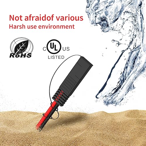 ELFCULB SAE to 12V Cigarette Lighter Male Plug Cable 14AWG 20FT for RV - color: SAE to PLUG, size: 20FT