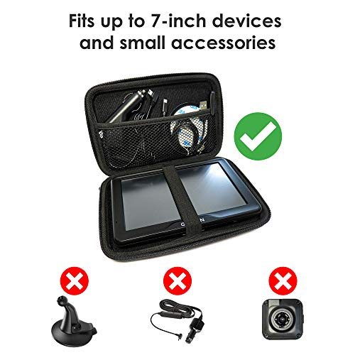 Hard Travel Carrying Case for 7” GPS with Stylus & Screen Protector for Magellan RoadMate 1700-LM 7722-LM 7732T-LM 7771T-LMB 9020T-LM 9055-LM 9200-LM 9212T-LM 9250T-LMB 9261T-LM 9270T-LM, HC7