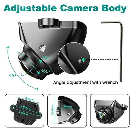 AHD 1080P Vehicle Backup Camera Only Work with Monitors Radio Head Units Supporting AHD 1080P 25HZ/PAL Video Signal, GreenYi Reverse Rear/Front/Side View Camera, Adjustable Fisheye Lens