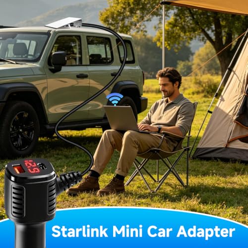 Starlink Mini Car Adapter,16.4FT3in1 Ultra Stable Starlink Mini Car Charger - color: 16.4FT/5M