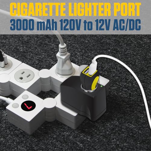 Cellet AC to DC Adapter Convert 120V/110V to 12V AC/DC Power Converter Car Cigarette Lighter Socket (Maximum Power Rating 3Amp (3000mA)) (Not for Air Compressor, Air Pump, Vacuum)