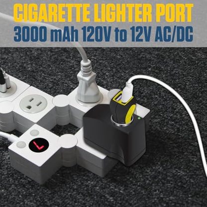 Cellet AC to DC Adapter Convert 120V/110V to 12V AC/DC Power Converter Car Cigarette Lighter Socket (Maximum Power Rating 3Amp (3000mA)) (Not for Air Compressor, Air Pump, Vacuum)
