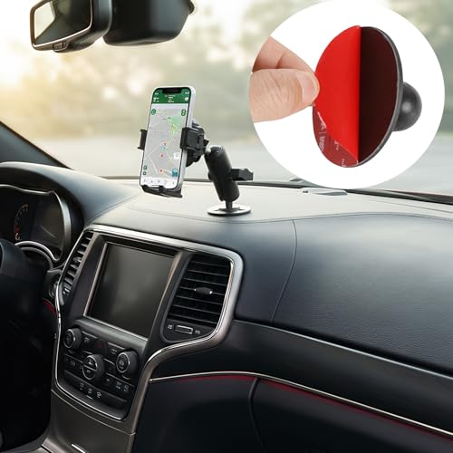1" Ball Adhesive Base with Aluminum Alloy 3.54" Length Medium Arm, Compatible with RAM B Size Mounts, Flexible Adhesive Mount for Motorcycle Gas Tank & Car Dashboard - style: 1" Ball Adhesive Base with 3.54" Arm