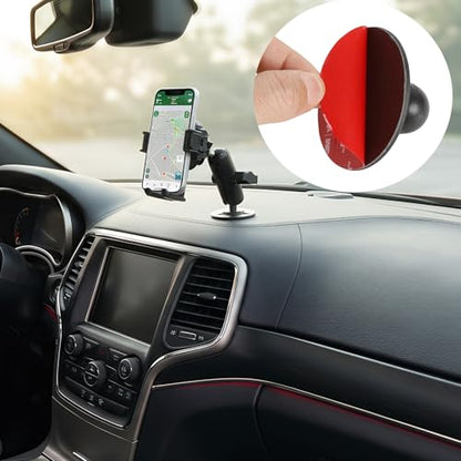1" Ball Adhesive Base with Aluminum Alloy 3.54" Length Medium Arm, Compatible with RAM B Size Mounts, Flexible Adhesive Mount for Motorcycle Gas Tank & Car Dashboard - style: 1" Ball Adhesive Base with 3.54" Arm