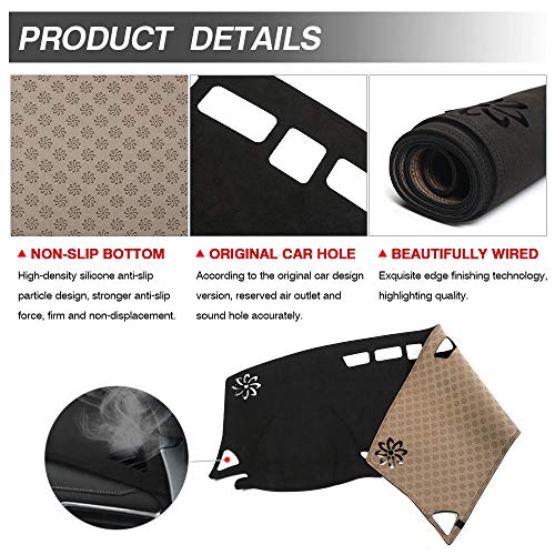 CARTIST Dashboard Cover Mat for 2018-2022 2023 2024 Chevy/Chevrolet Equinox Accessories Dash Cover Flannel Dash Mat Sunshade Glare UV Rays Protector - size: dash mat for Chevrolet Equinox 2018-2022