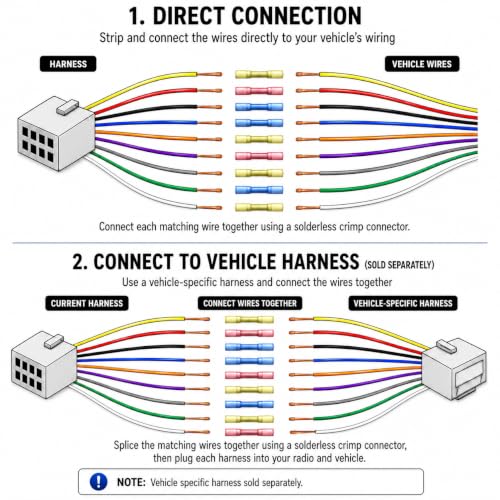 SCREENTRONICS Car Stereo Wire Harness Compatible Replacement for JVC KD-AR959BS KD-R320 KD-R330 KD-R370 KD-R660 KD-R960BTS KD-R980BTS KD-X50BT KW-AV50 KW-AV70BT KW-R920BTS KW-V120BT KW-V230BT Radio