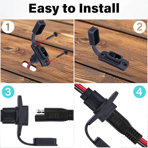 2 PCS SAE Connector Harness, 1FT 12AWG SAE Adapter, 12V Quick Connect
