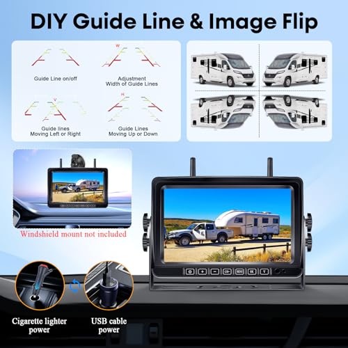 1080P Wireless Backup Camera Magnetic: 1-Min No Wiring Easy Setup & Remove