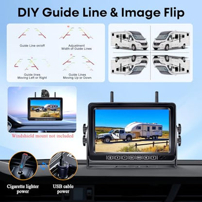 1080P Wireless Backup Camera Magnetic: 1-Min No Wiring Easy Setup & Remove
