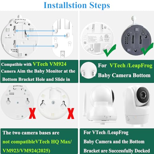 Baby Camera Monitor Mount Stand Holder Compatible with VTech VM924/ 901/928HD /5263/5755 /5764HD /7764HD/5766/5263/BM5254/ RM5755/ Leapfrog LF920HD/RM7768HD/LF815HD/LF1726FHD /LF2413 Camera - size: 33.45" for VTech/Leapfrog Camera