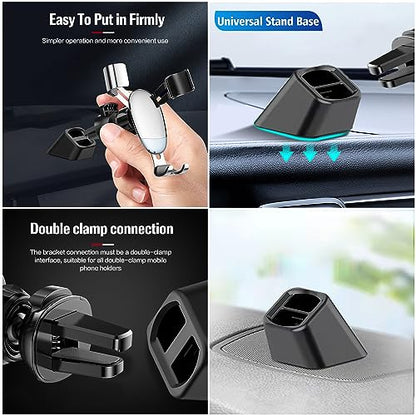 2 Pack Car Phone Holder Vent Mount Adapter Adhesive Dummy Air Vent Outlet Base Stand for Car Phone Holder Vent Clips Car Vent Phone Mount Holder Magnetic Wireless Car Charger GPS