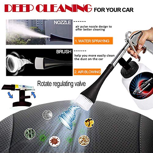 Car Interior Cleaner Auto Detail Tools Car Detailing Kit(Needs Air Compressor) High Pressure Car Cleaning Gun Car Cleaning Kit for Vehicle Upholstery Carpet Seat