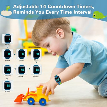 BEN NEVIS Potty Training Watch, Digital Toddler Watch with Countdown/Music/Alarm Clocks/Vibration Reminder and Waterproof, Remind Toddler to Go to The Toilet - color: 05-PurplishBlue-KL2
