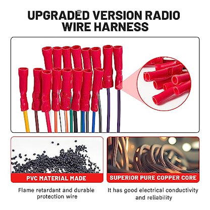 RED WOLF Stereo Wiring Harness W/Pre-Install Wire Connector Fit for 1986-1998 Ford F150, 1995-2001 Expedition, 1986-1997 Ranger, Lincoln/Mercury 1986-1994 Aftermarket Radio CD Player Installation