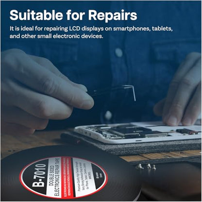 MMOBIEL Double Sided Adhesive Tape 3mm 50m Roll (164ft) Black Ultra Strong Mounting Tape for LCD Screen Repair, Smartphone Tablet Laptop Glass Fix - color: Black, size: 3 mm