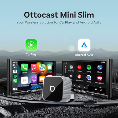 OTTOCAST 2026 Upgrade Mini Cube 3.0, 2-in-1 Wireless CarPlay & Android Auto Adapter, Plug & Play Dongle, Fast Auto-Reconnect, Dual-Band 5Ghz, for Cars with Wired CarPlay & Android Auto - color: Silver