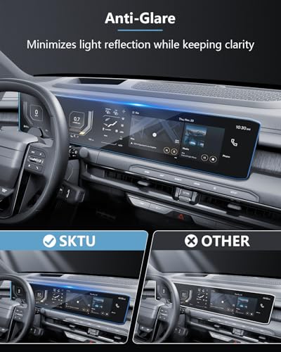 SKTU for 2027 Kia Telluride Screen Protector for 2027+ Kia Telluride (S/EX/X-Line EX/SX/X-Line SX/SX Prestige/X-Line Prestige/X-Pro SX Prestige) Integrated Screen Kia Telluride 2027 Accessories Screen Protective Film Tempered Glass [9H Hardness, Ultra HD,