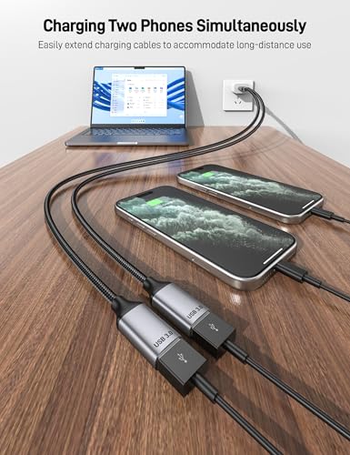 3.3Ft USB 3.0 Male to Dual USB Female Splitter Cable, A Male to 2 Female Extension Cable Support Charging and Data Transfer for Mac, Xbox. - size: 1 Pack (3.3 ft)
