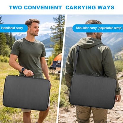 Starlink Gen 3 Case Starlink Standard Case for Travel, RV and Outdoor Protection Waterproof EVA Carrying Case for Starlink Gen 3 Dust-Tight Crush-Resistant with Custom Internal Partitions (Black) - color: black