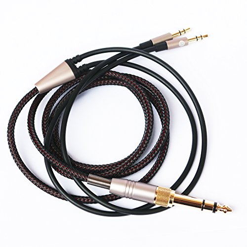 Replacement Audio Upgrade Cable Compatible with Hifiman Sundara, Ananda, Arya, HE400SE, Edition XS, HE4XX Headphones 3.5mm/6.35mm to Dual 3.5mm end 3meters/9.9ft - size: with Dual 3.5mm male