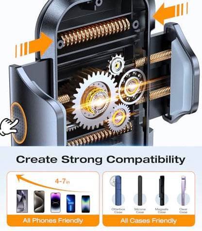 VICSEED Car Phone Holder with Metal CD Slot & Air Vent Clip [Secure Hold] - color: Black